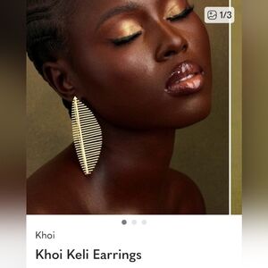 Khoi Gold Leaf Statement Earrings
